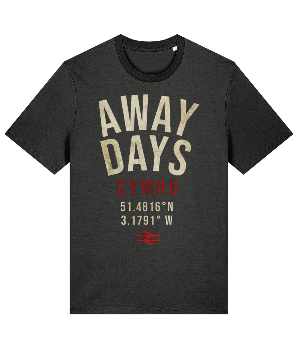 Made in Cymru Away Days Welsh T-Shirt in Dark Heather Grey – organic cotton