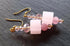 Earrings - Pale Pink Cubes