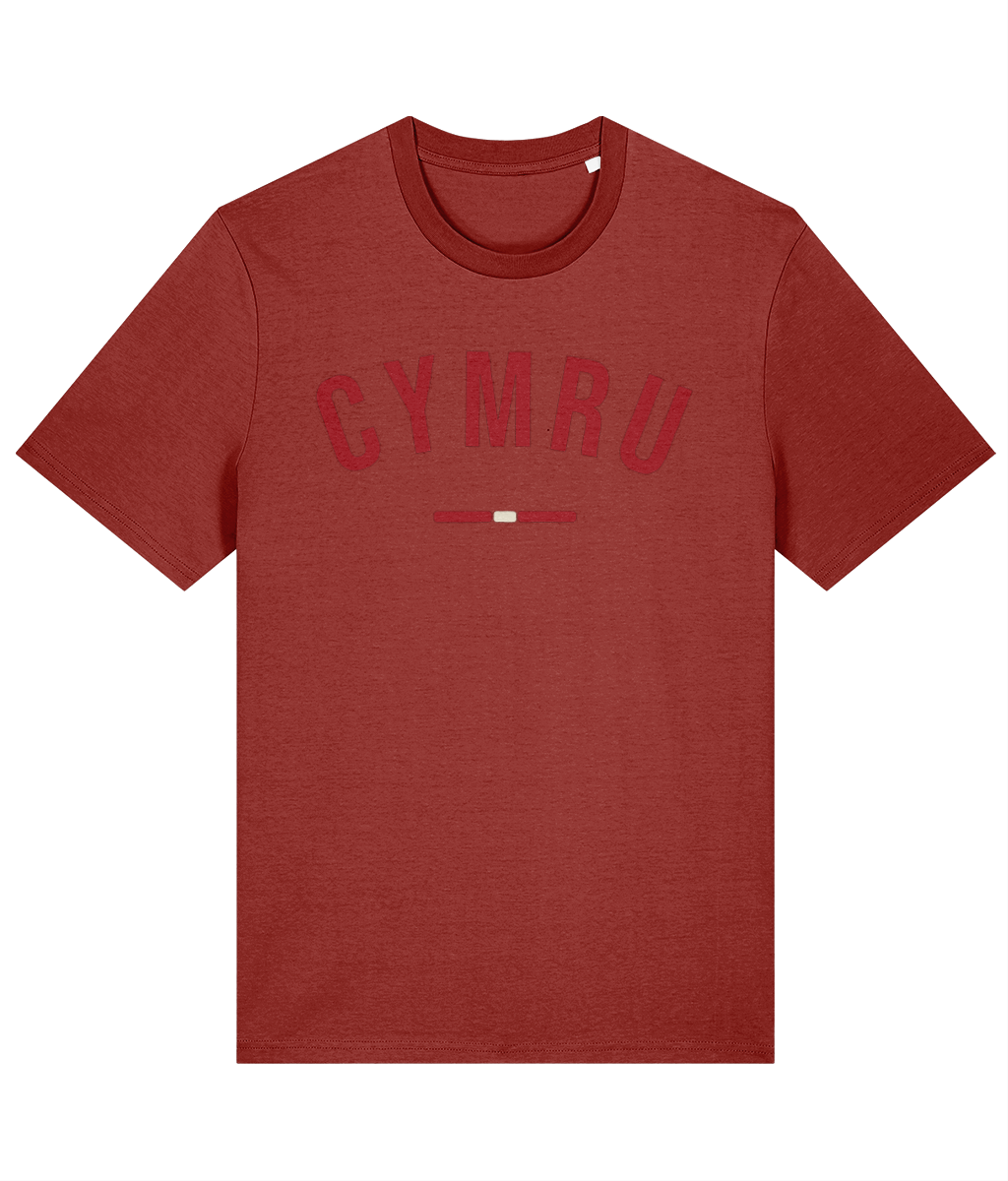 Made in Cymru Cymru Welsh T-shirt in Earthy Red, organic cotton