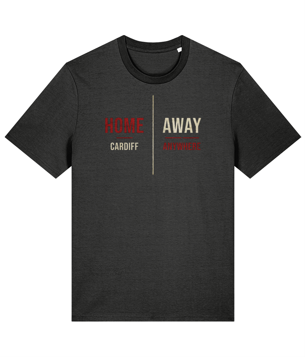 Made in Cymru Home / Away Welsh T-Shirt in Dark Heather Grey – organic cotton