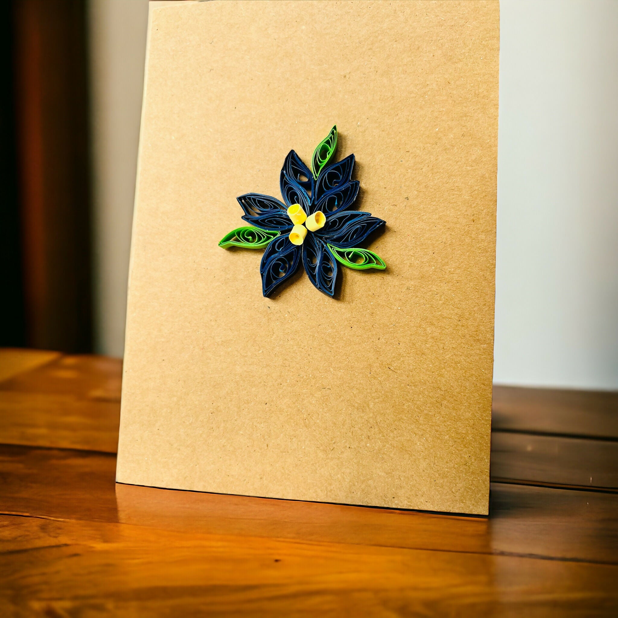 Blue floral card