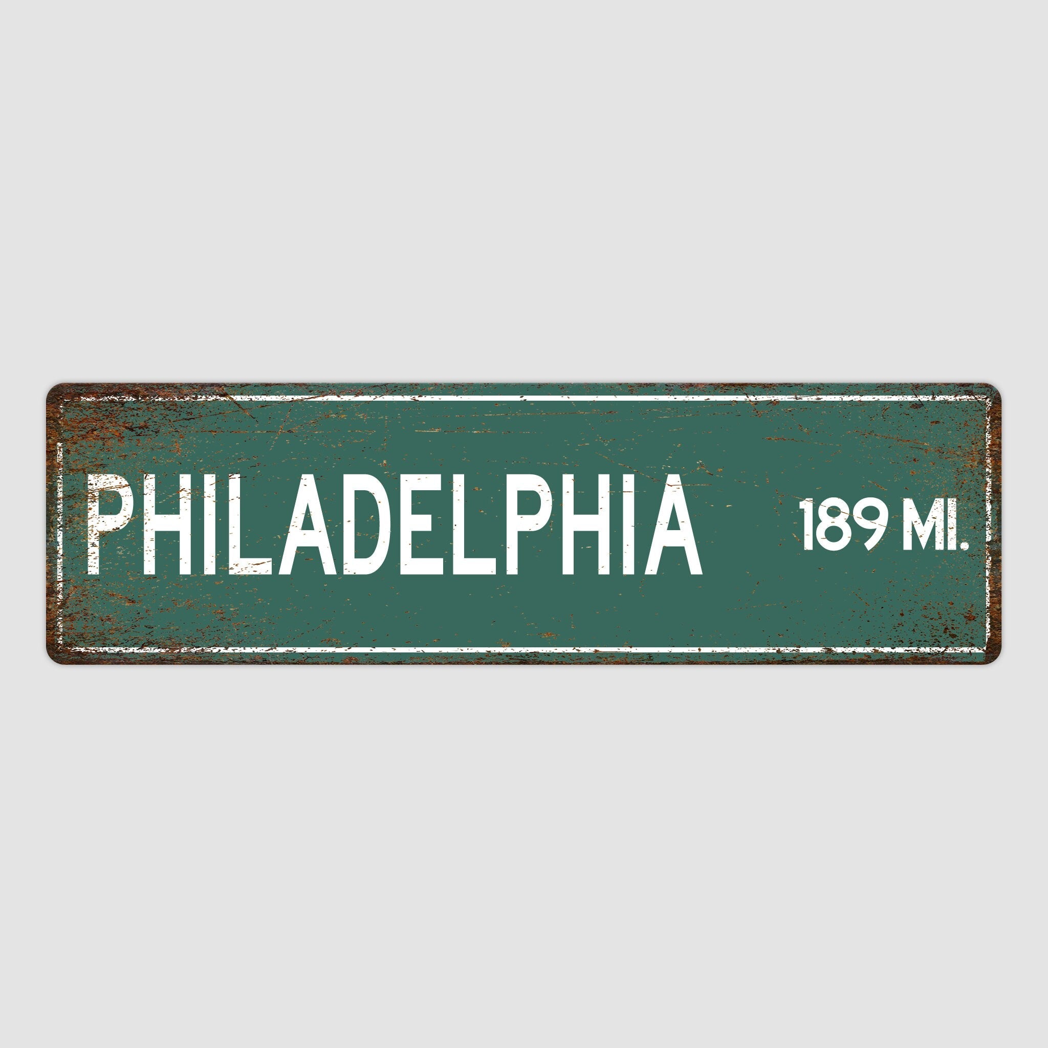 PERSONALIZED PHILADELPHIA Sign, Philadelphia City Distance Sign, City of Philadelphia Gift, Philadelphia Gifts, Philadelphia Souvenir