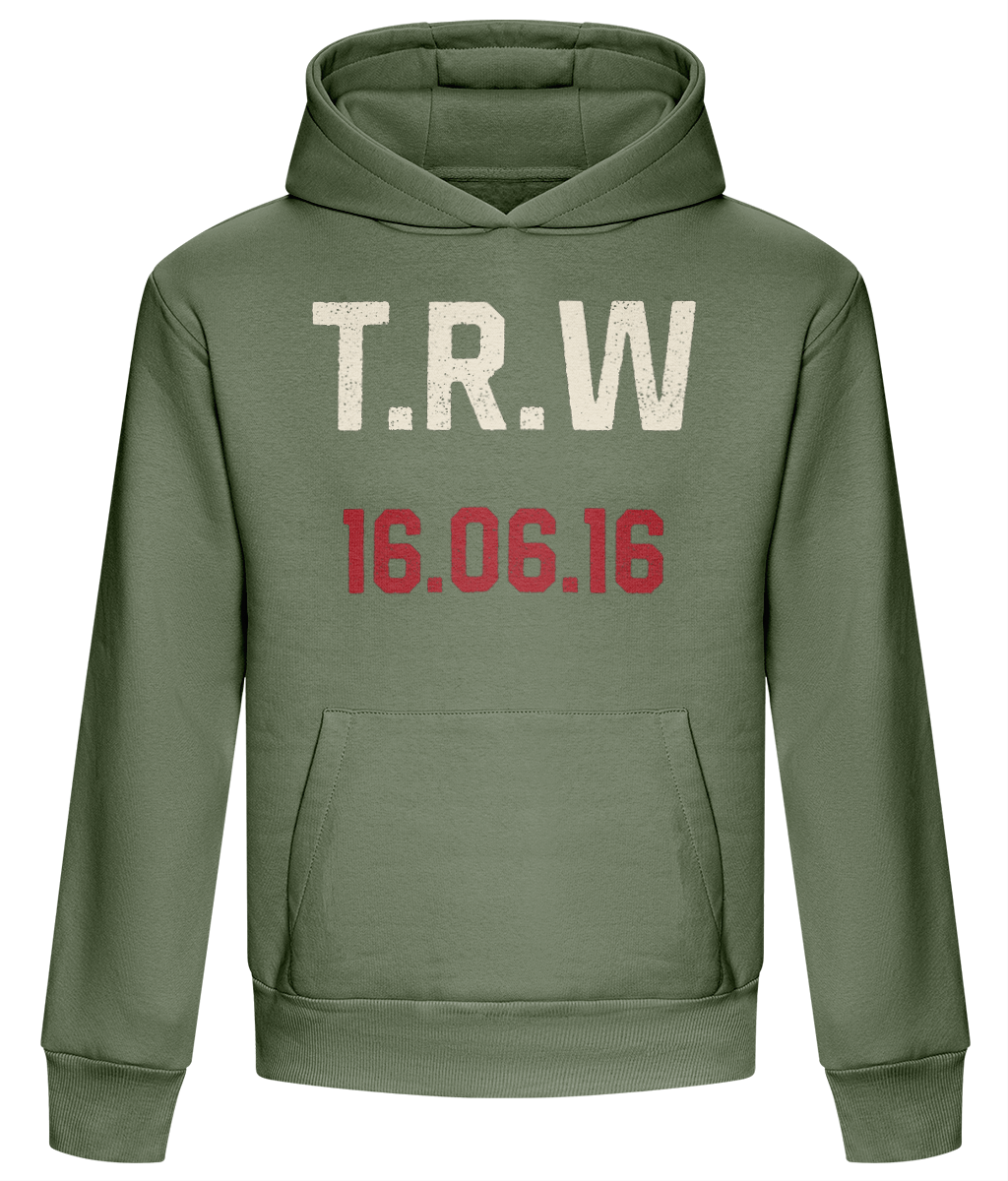 Made in Cymru Welsh organic cotton hoodie – front print mockup
