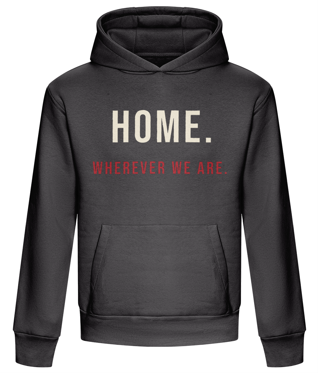 Made in Cymru Welsh organic cotton hoodie – front print mockup