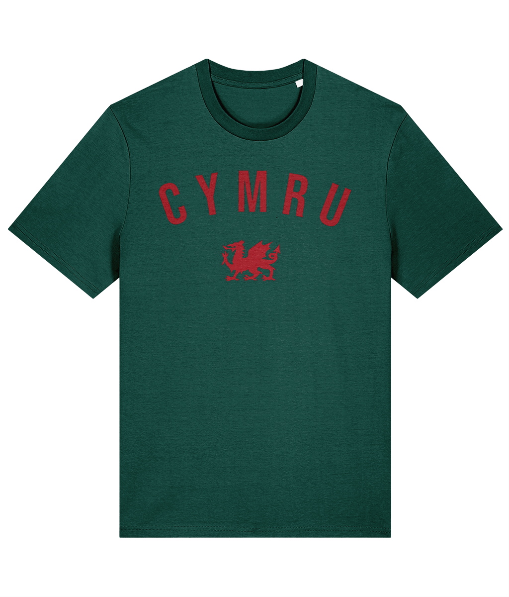 Made in Cymru Dragon Welsh T-Shirt in Glazed Green