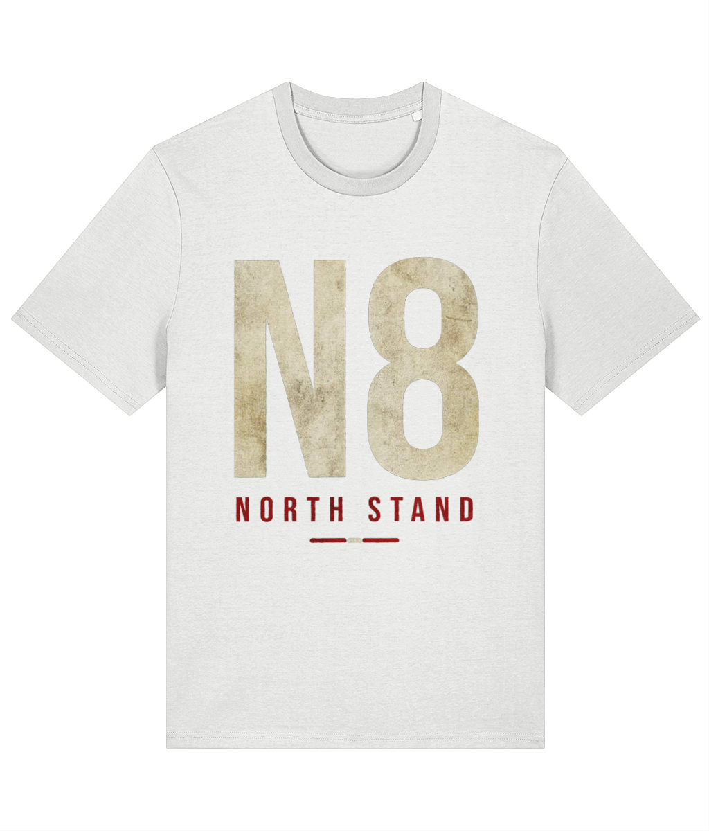 Made in Cymru North Stand N8 Welsh T-Shirt in White – organic cotton