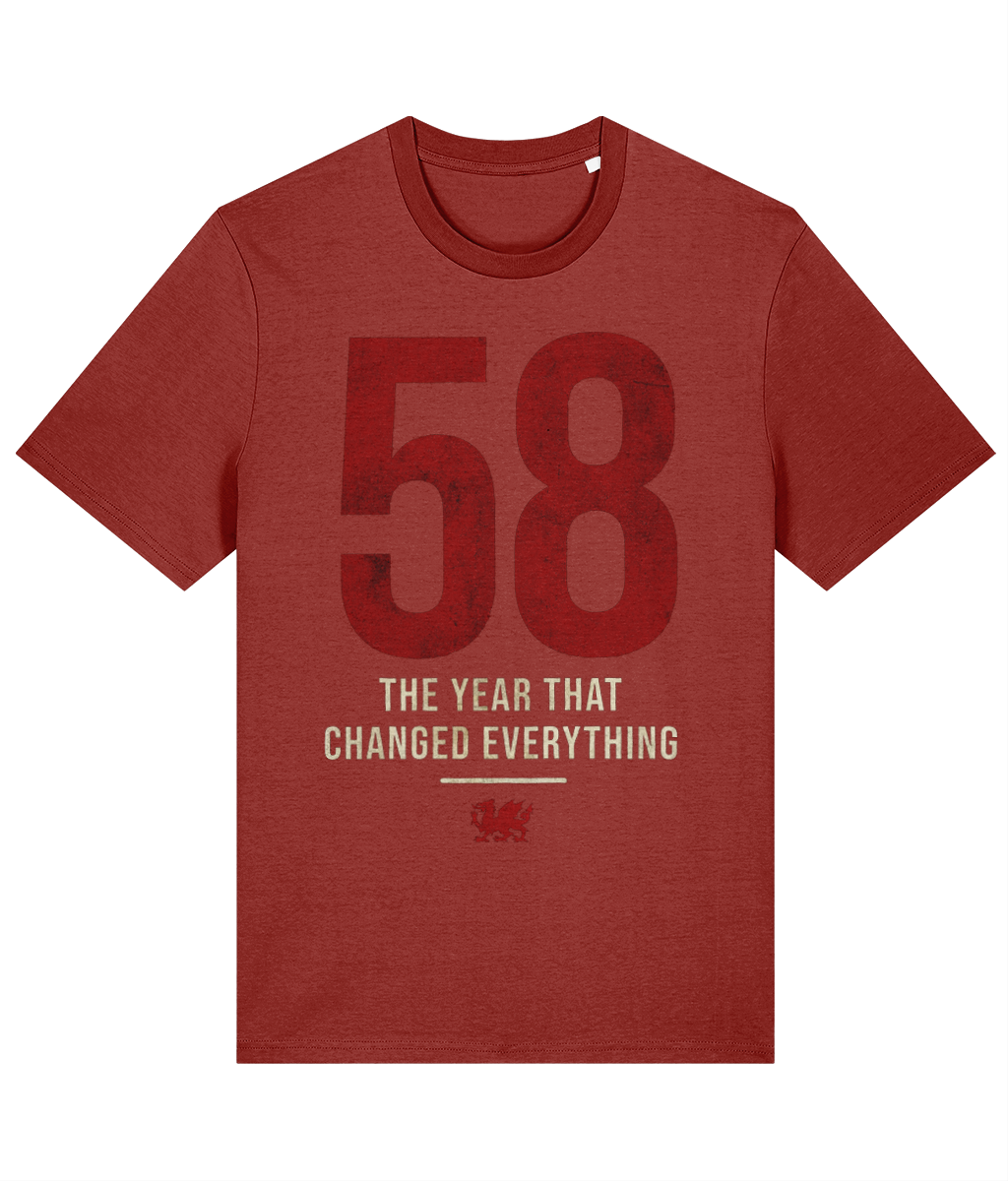 Made in Cymru 58 Welsh T-Shirt in Earthy Red – organic cotton
