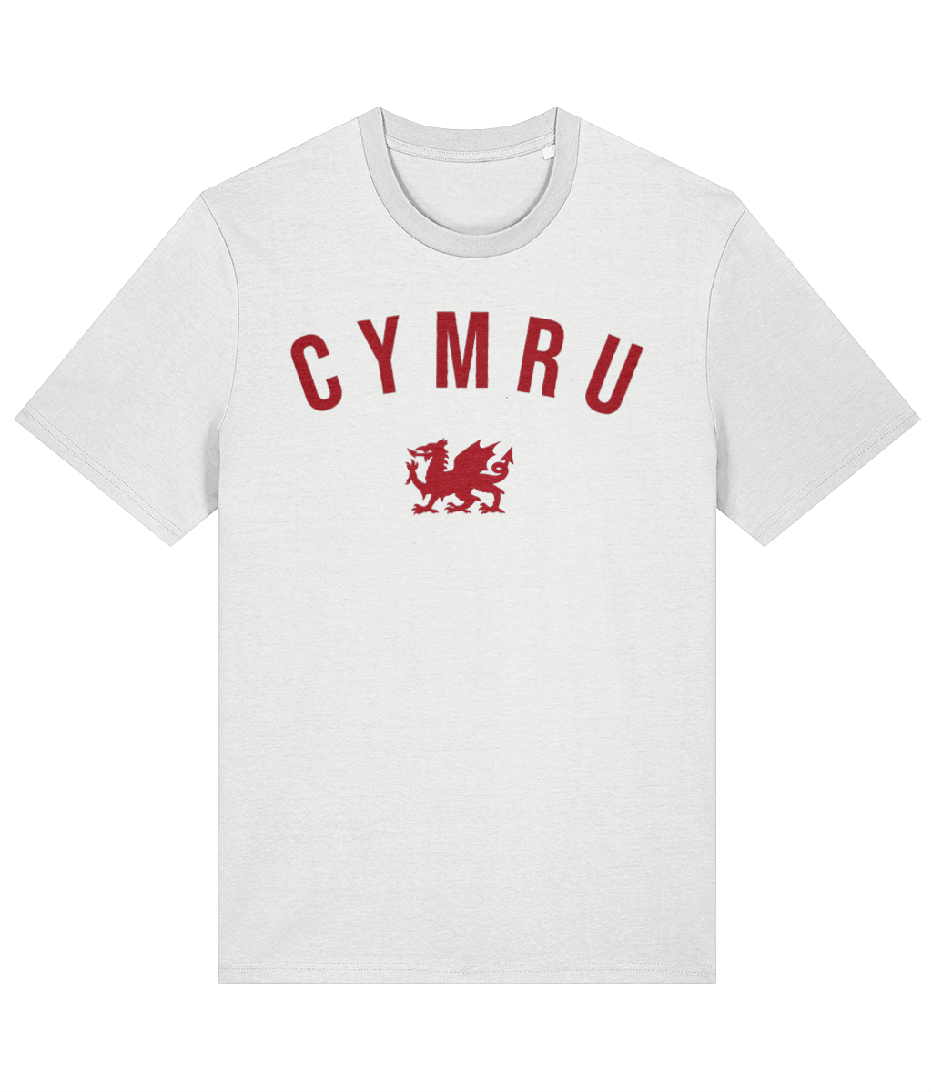 Made in Cymru Dragon Welsh T-Shirt in White