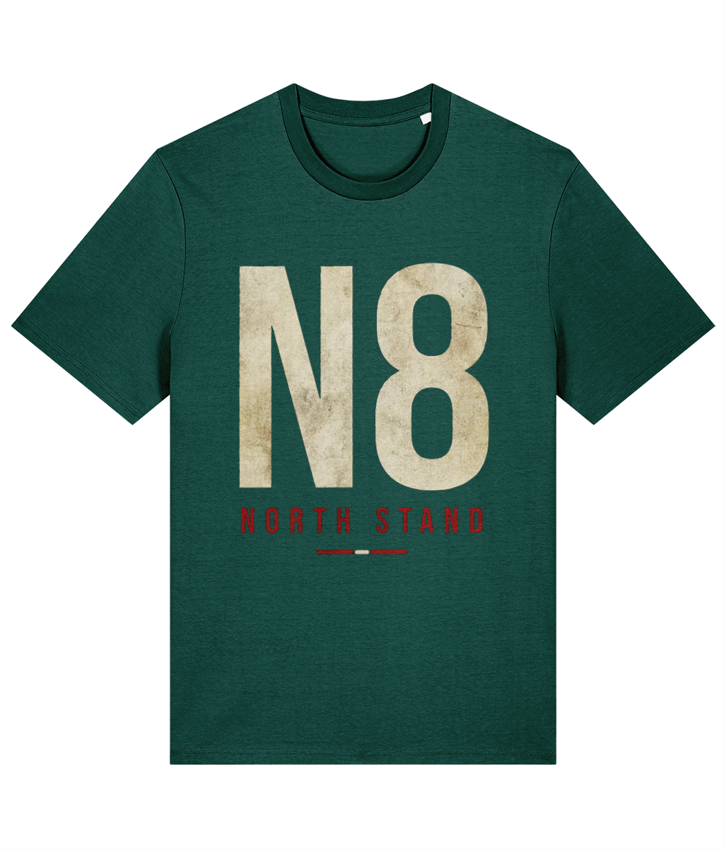 Made in Cymru North Stand N8 Welsh T-Shirt in Glazed Green – organic cotton