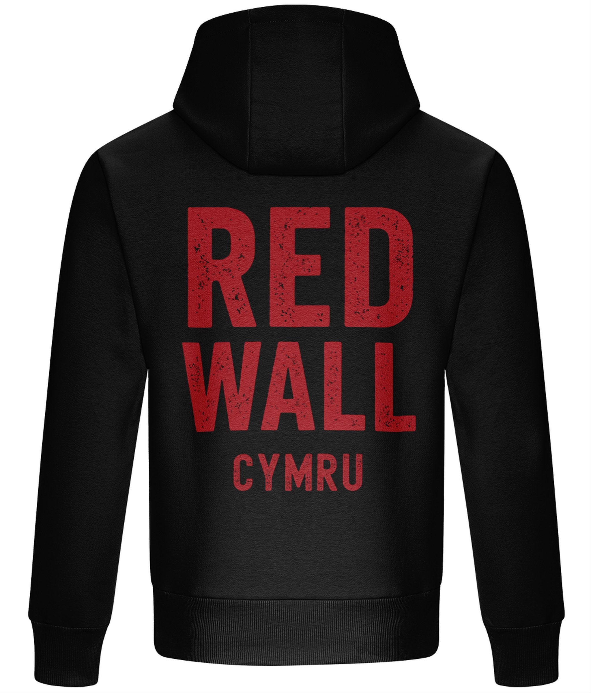 Red Wall Cymru Hoodie - Deep Black