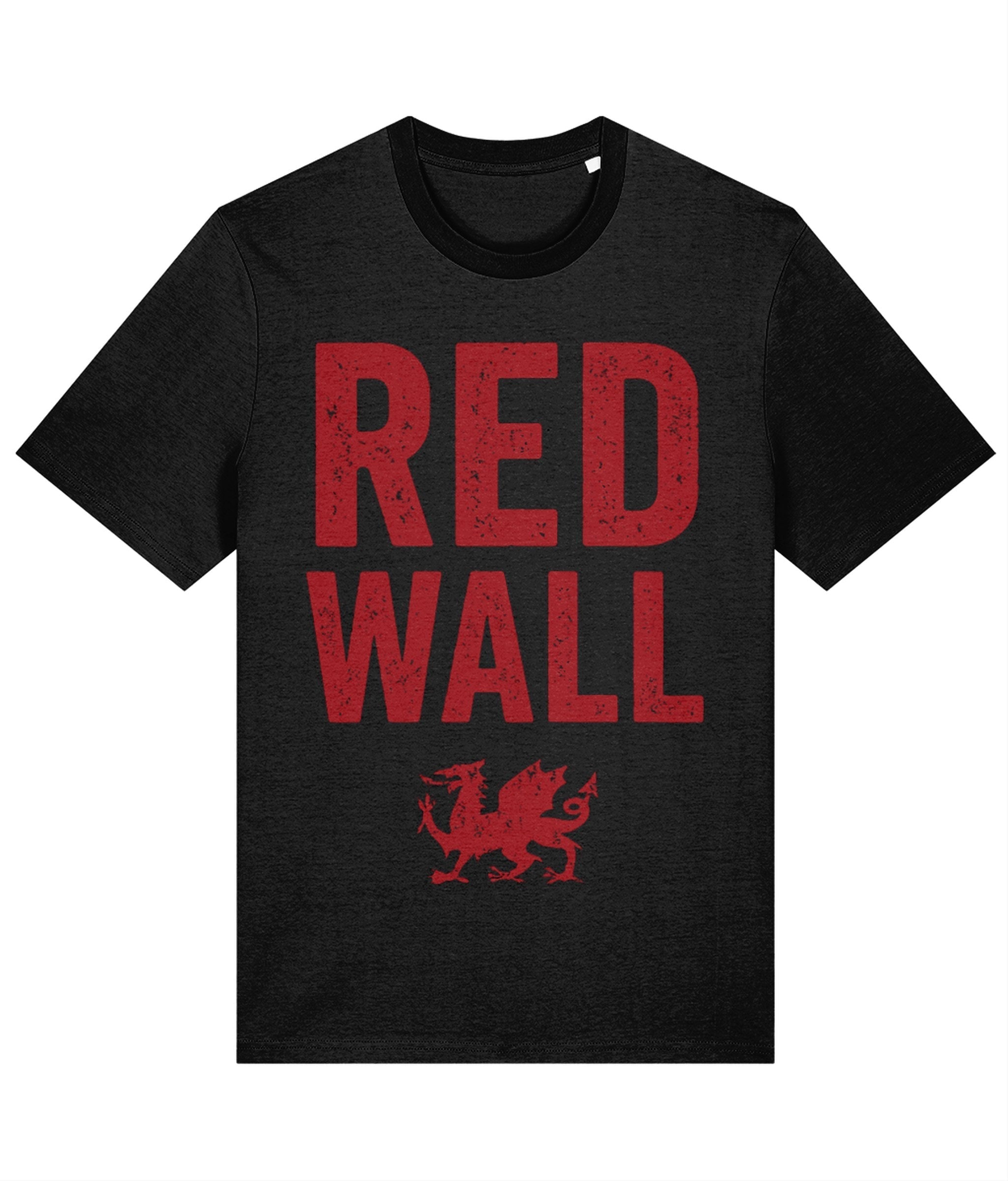 Red Wall Dragon T-Shirt - Black