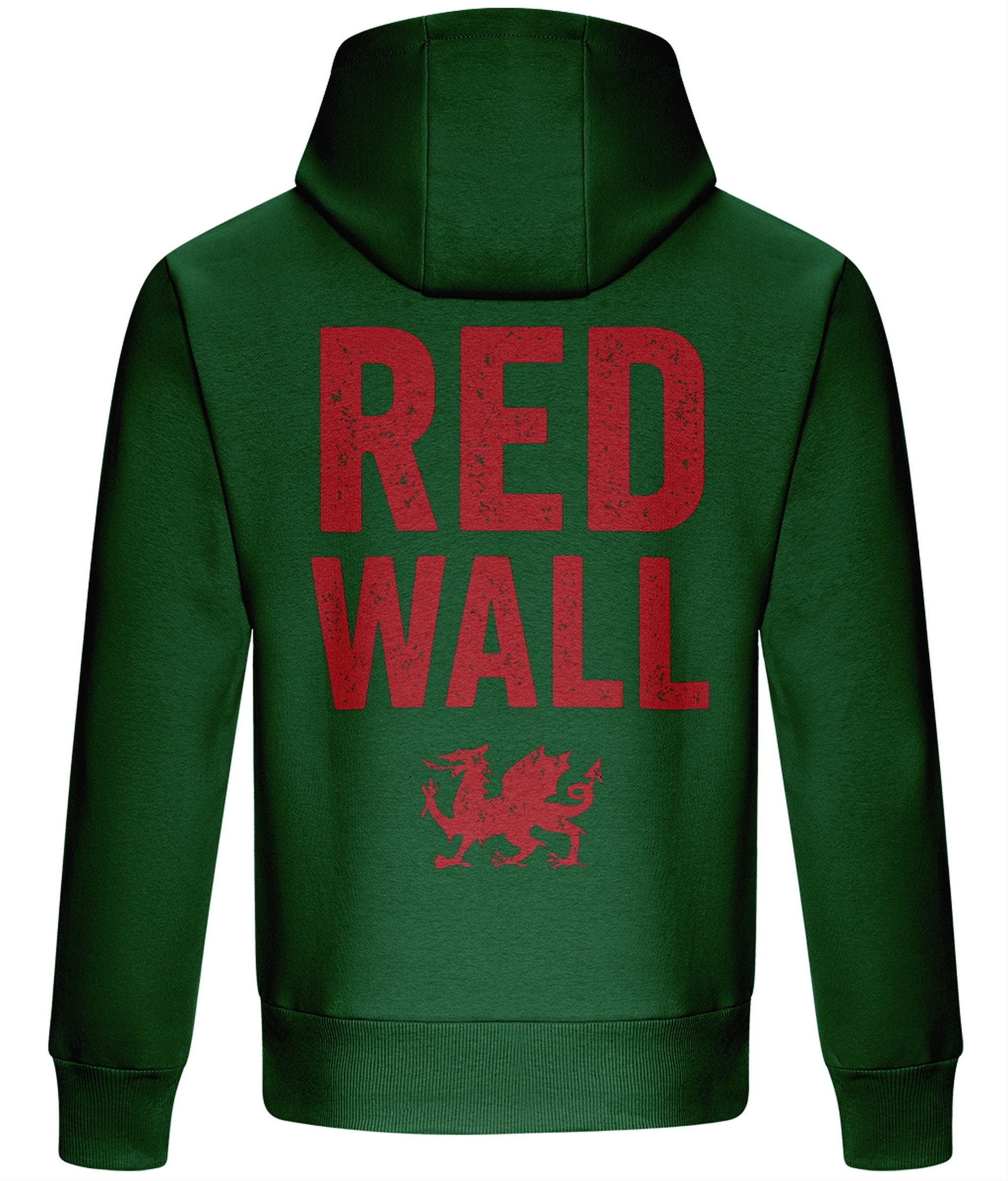 Red Wall Dragon Hoodie - Bottle Green