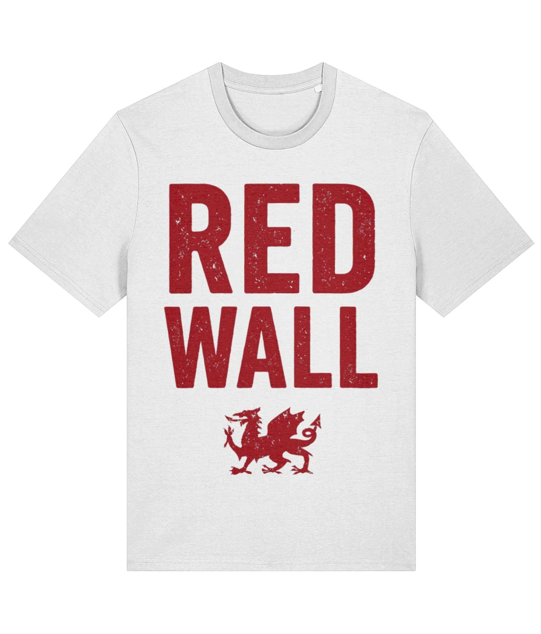Red Wall Dragon T-Shirt - White