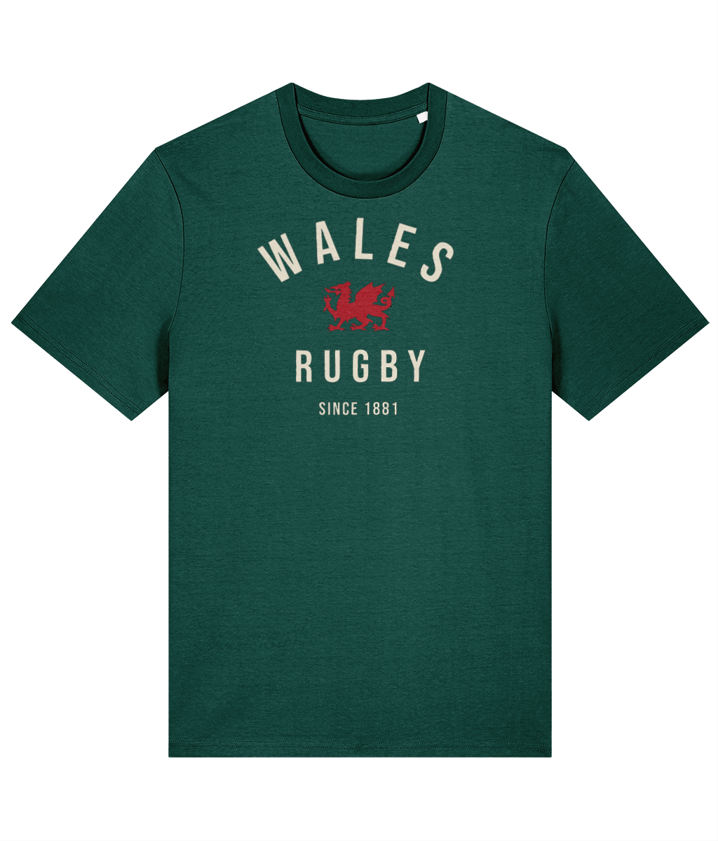 Wales Rugby T-Shirt in Glazed Green — Made in Cymru