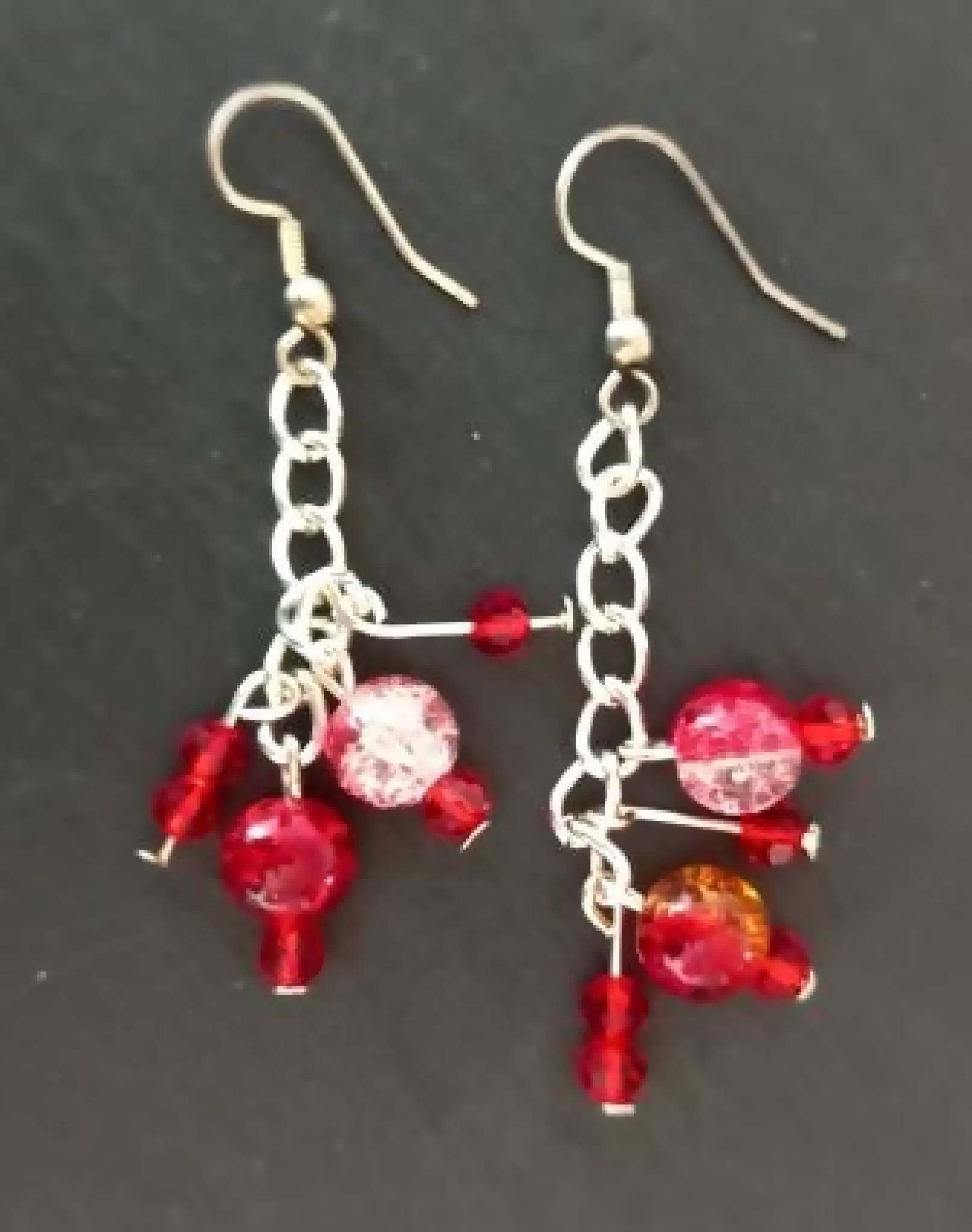 Red Chain Earrings