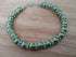 Green & Silver coloured bracelet, handmade using recycled green pearlescent beads & Silver crystal rondelles. 20cm length
