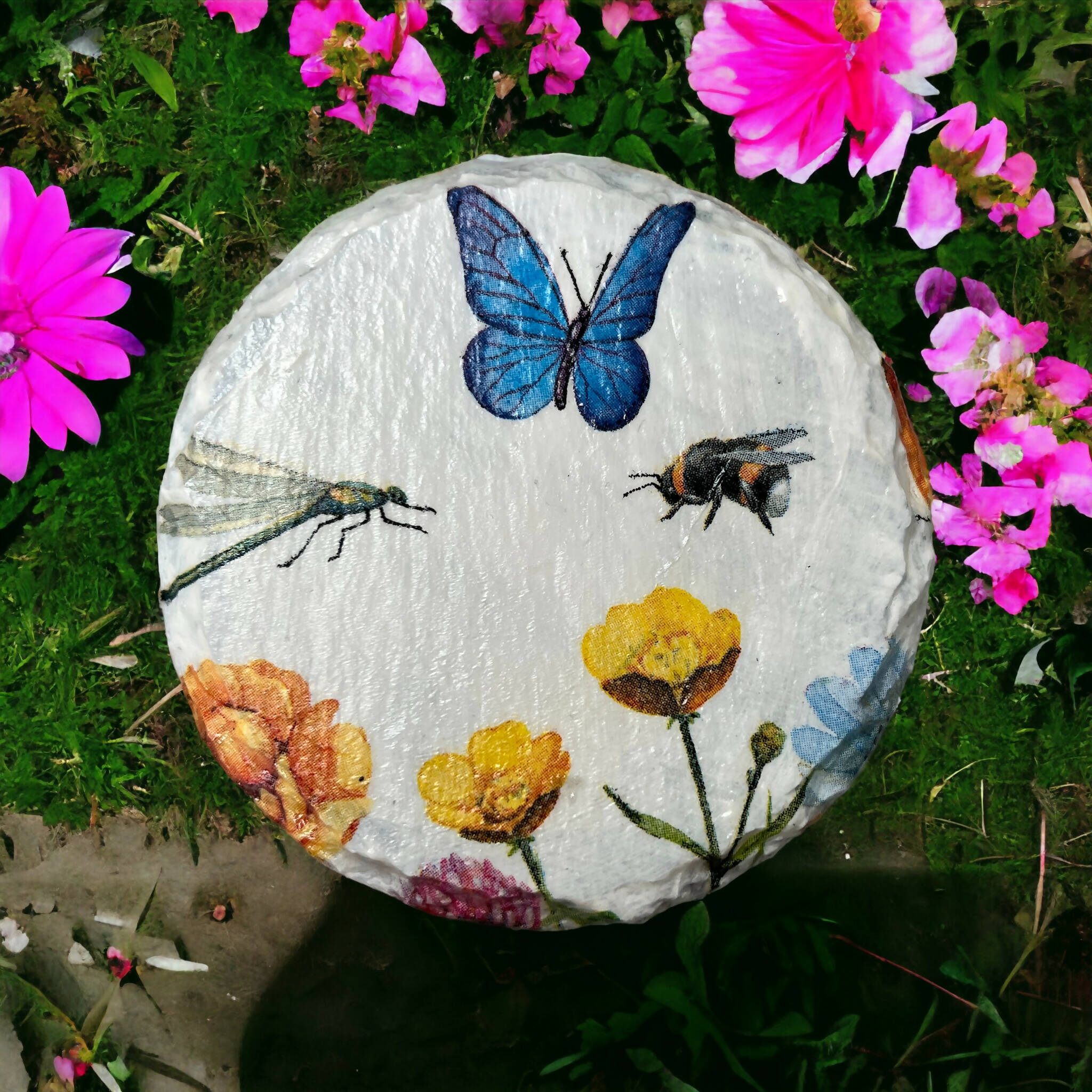 Butterfly, dragonfly, ladybird / bee slate coasters, drink coasters, stocking fillers