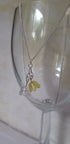 Yellow tulip necklace and earrings set
