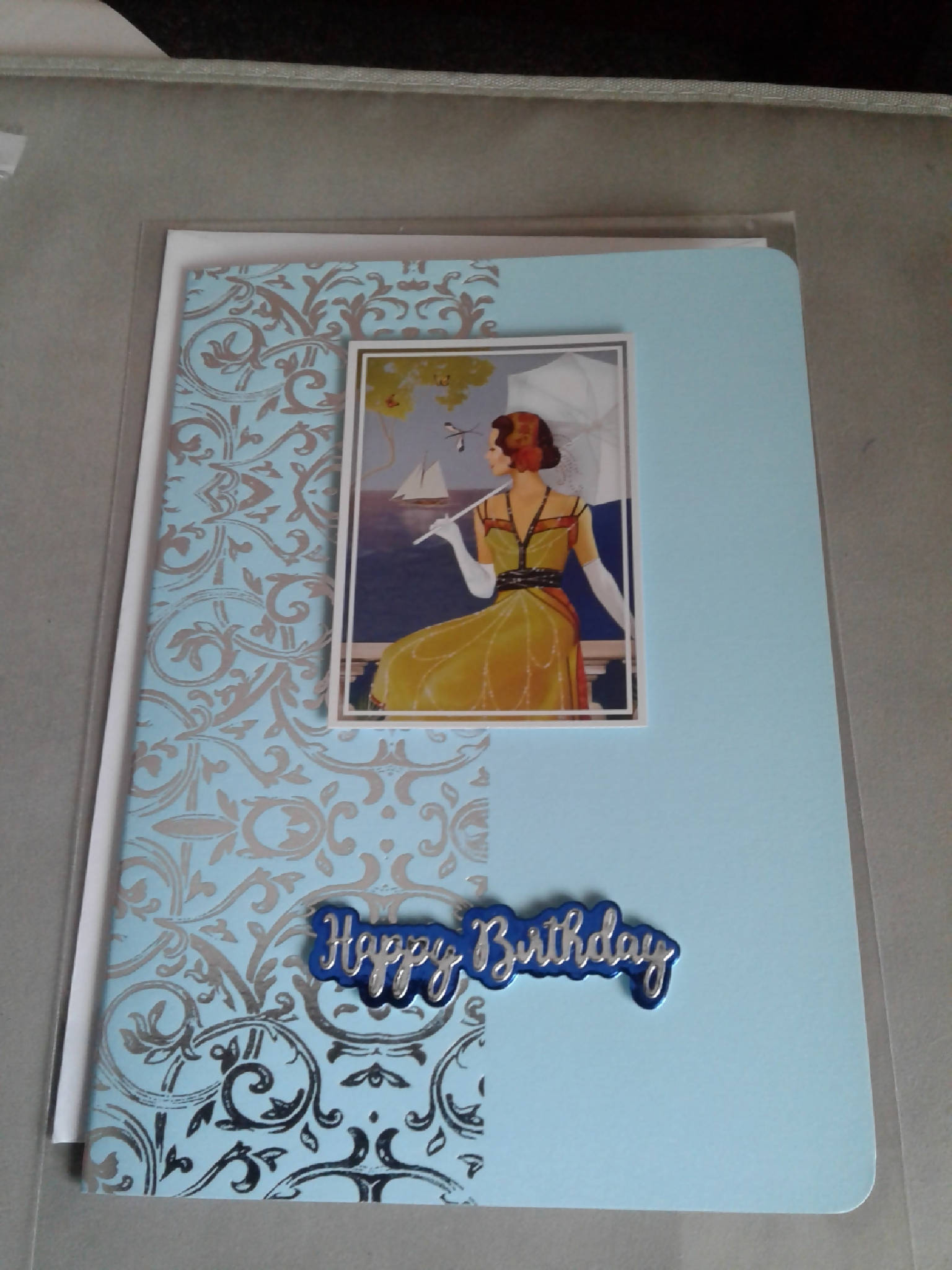 Birthday card, art Deco, beautiful