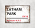 Latham Park - Newtown FC aluminium printed metal street sign - gift, keepsake, football gift
