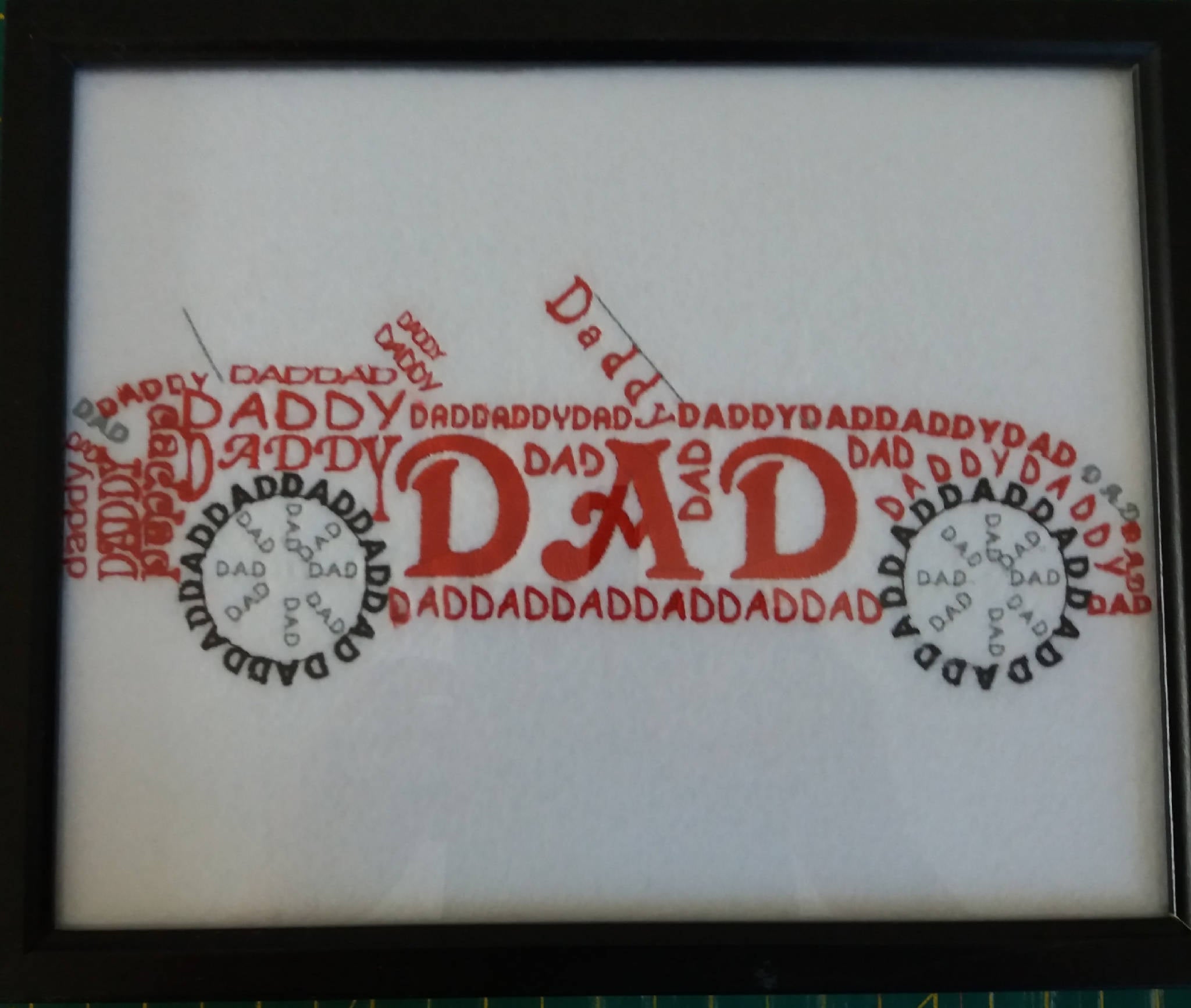 Sweetpea Embroidered Frame - Dad's Tractor