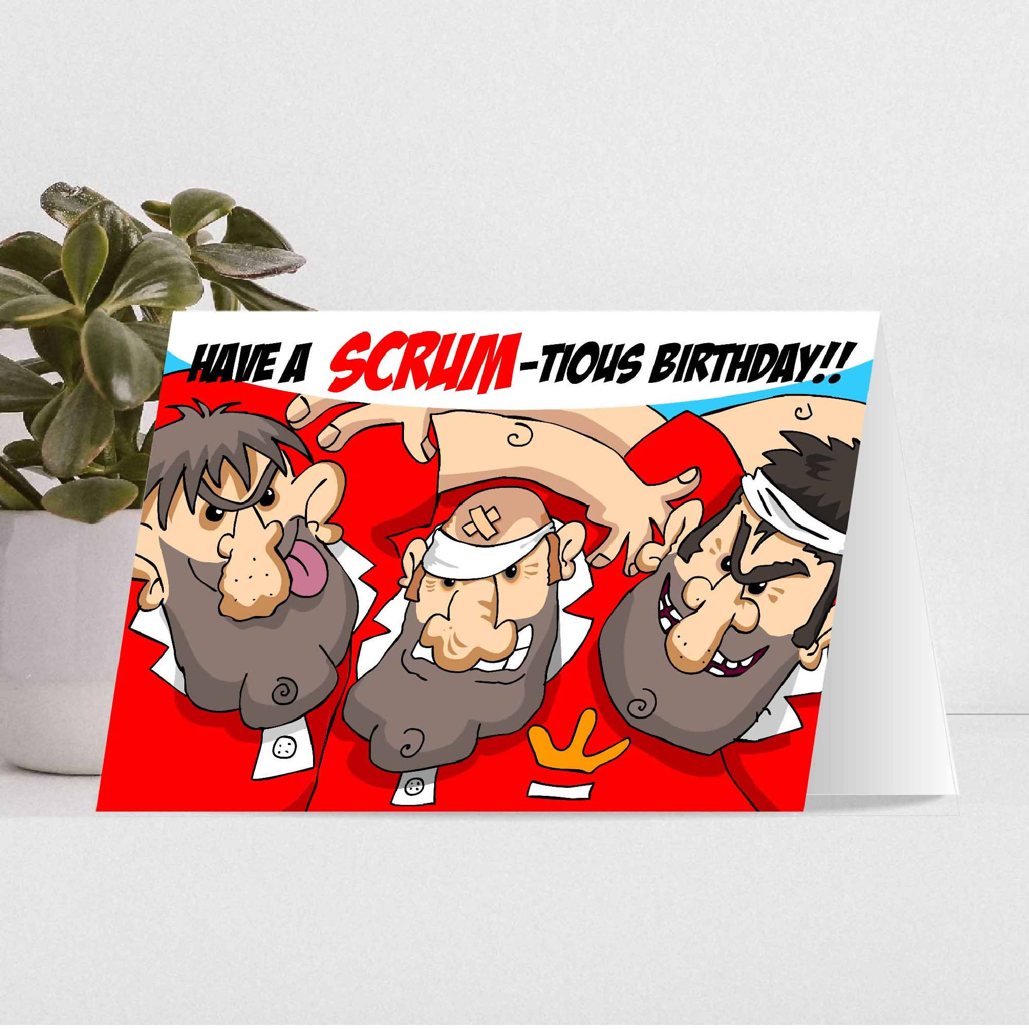 HAVE A SCRUM-TIOUS BIRTHDAY card
