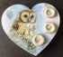 Heart Tealight Holder with Owl