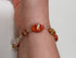 Orange glass bracelet