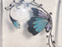 Fused Glass Plate / Trivet - Butterfly on leaf Design