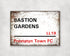 Bastion Gardens - Prestatyn Town FC aluminium printed metal street sign - gift, keepsake, football gift