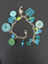 Charm Bracelet with Turquoise Beads and Buttons