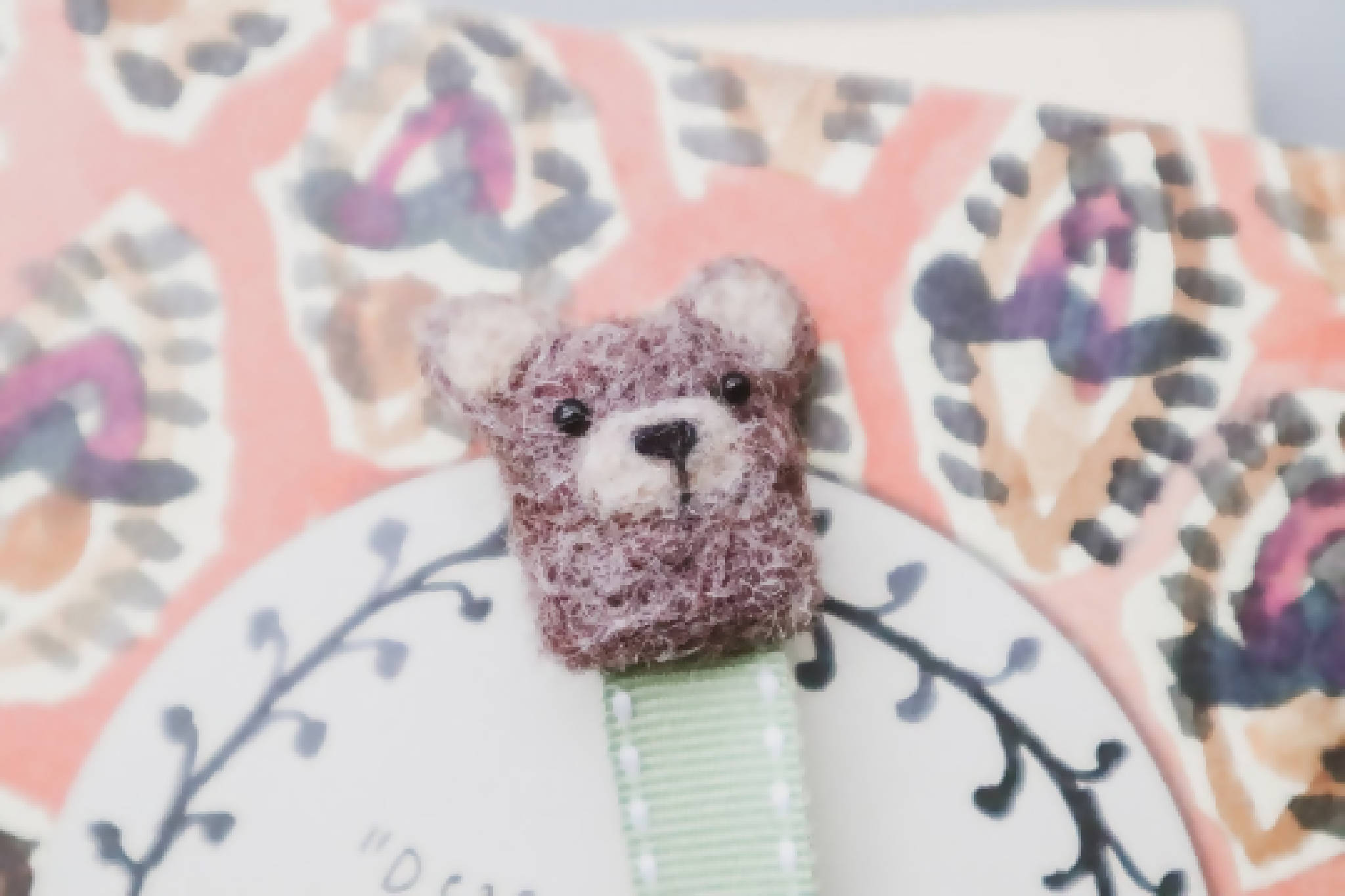 Woolly Brown Bear Bookmark