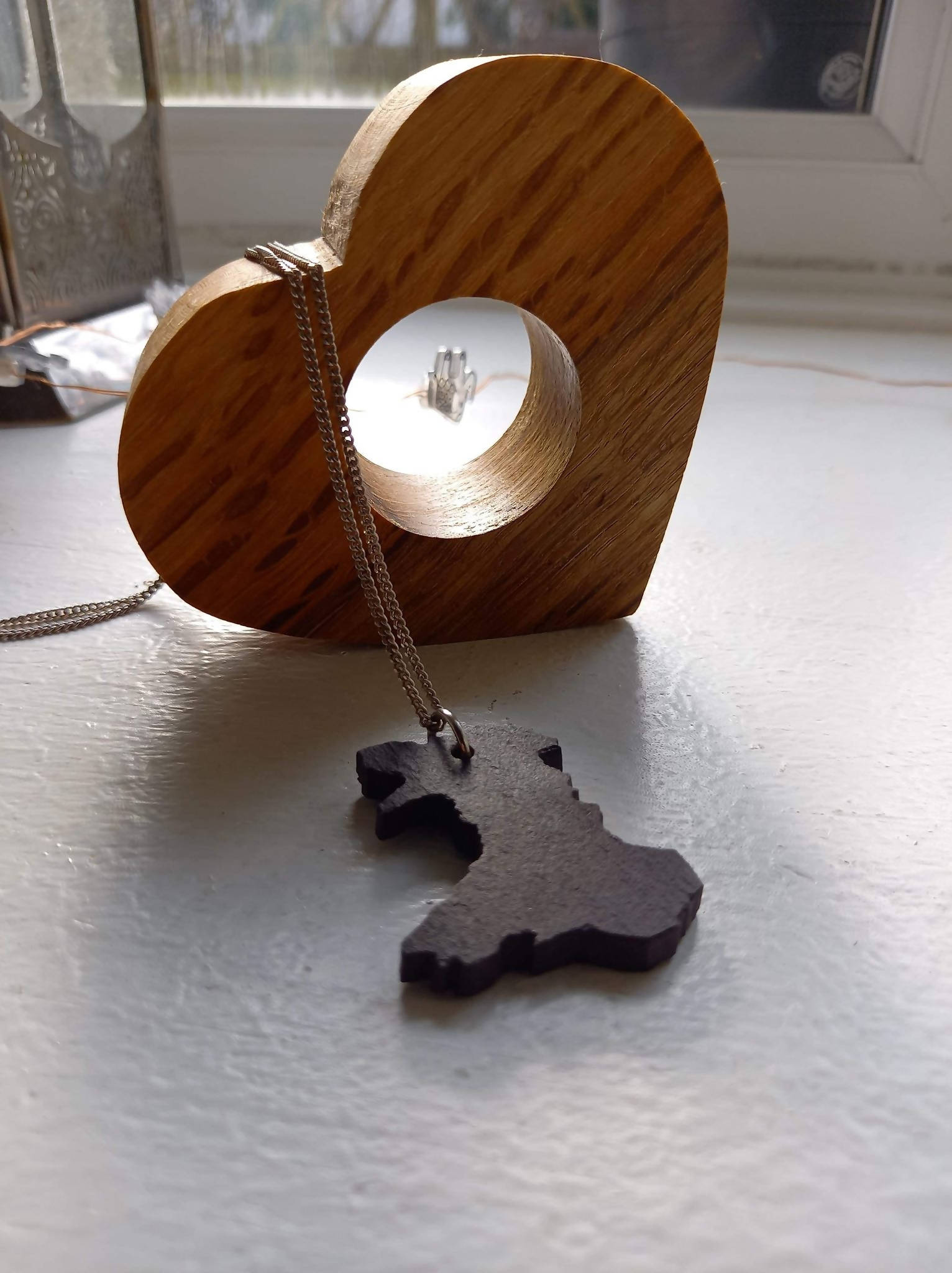 Wales Map Slate Necklace