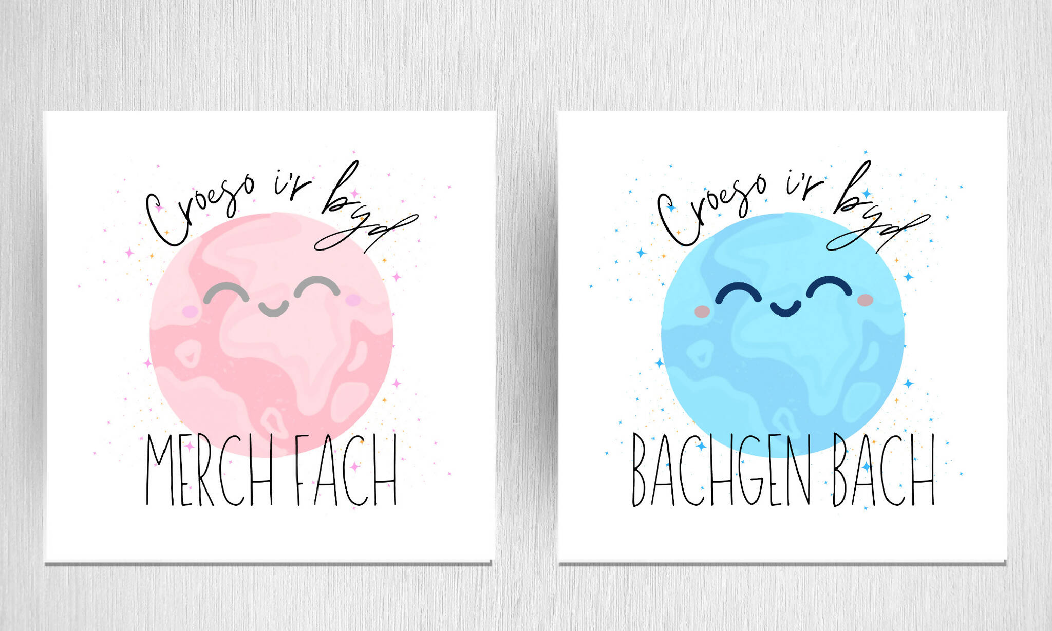 Welsh New Baby Card | Cerdyn Babi Newydd Cymraeg | Merch Fach | Bachgen Bach | Croeso i'r byd