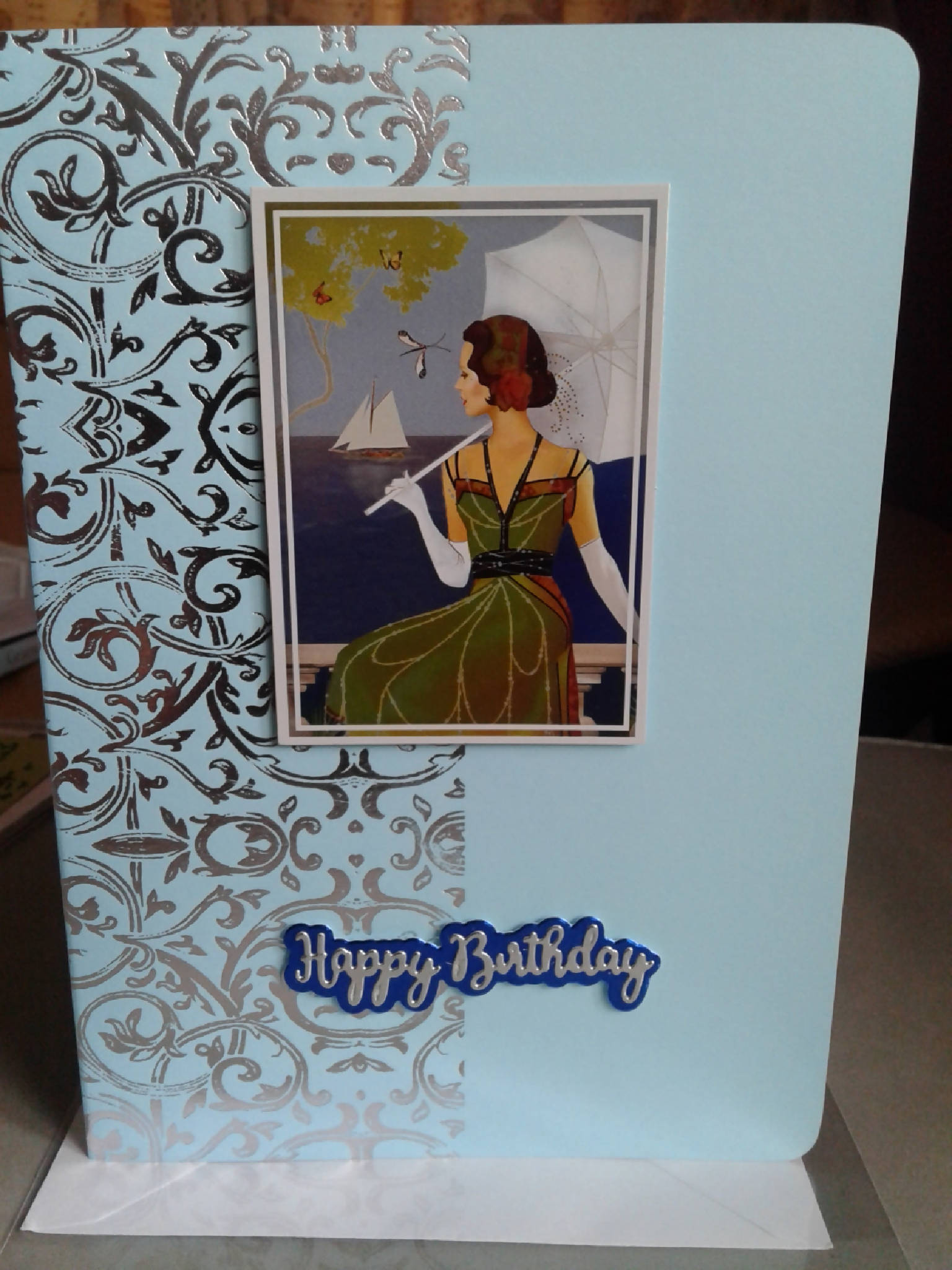 Birthday card, art Deco, beautiful