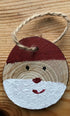 Father Christmas wood cookie decoration