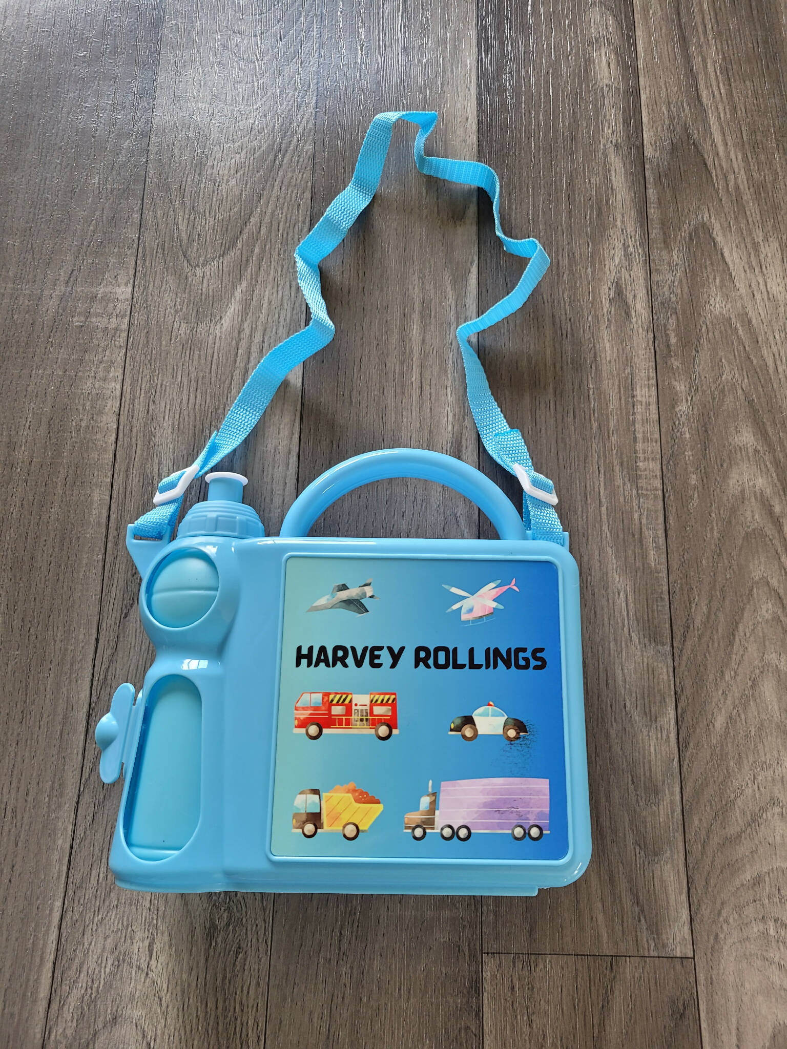Child's Blue Personalised Lunchbox