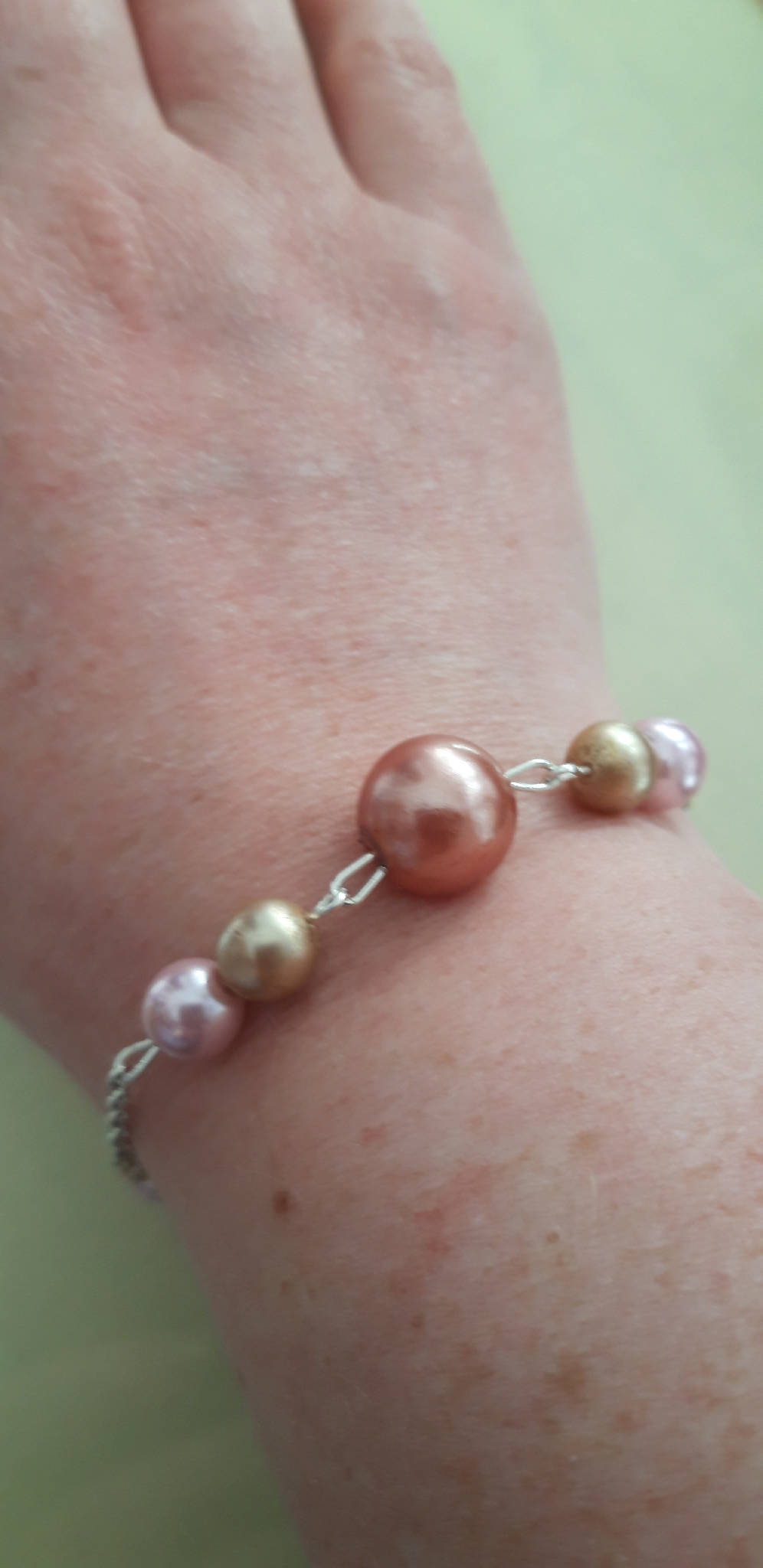 Delicate pink bracelet