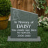 Personalised Green Slate Memorial Headstone On A Plinth