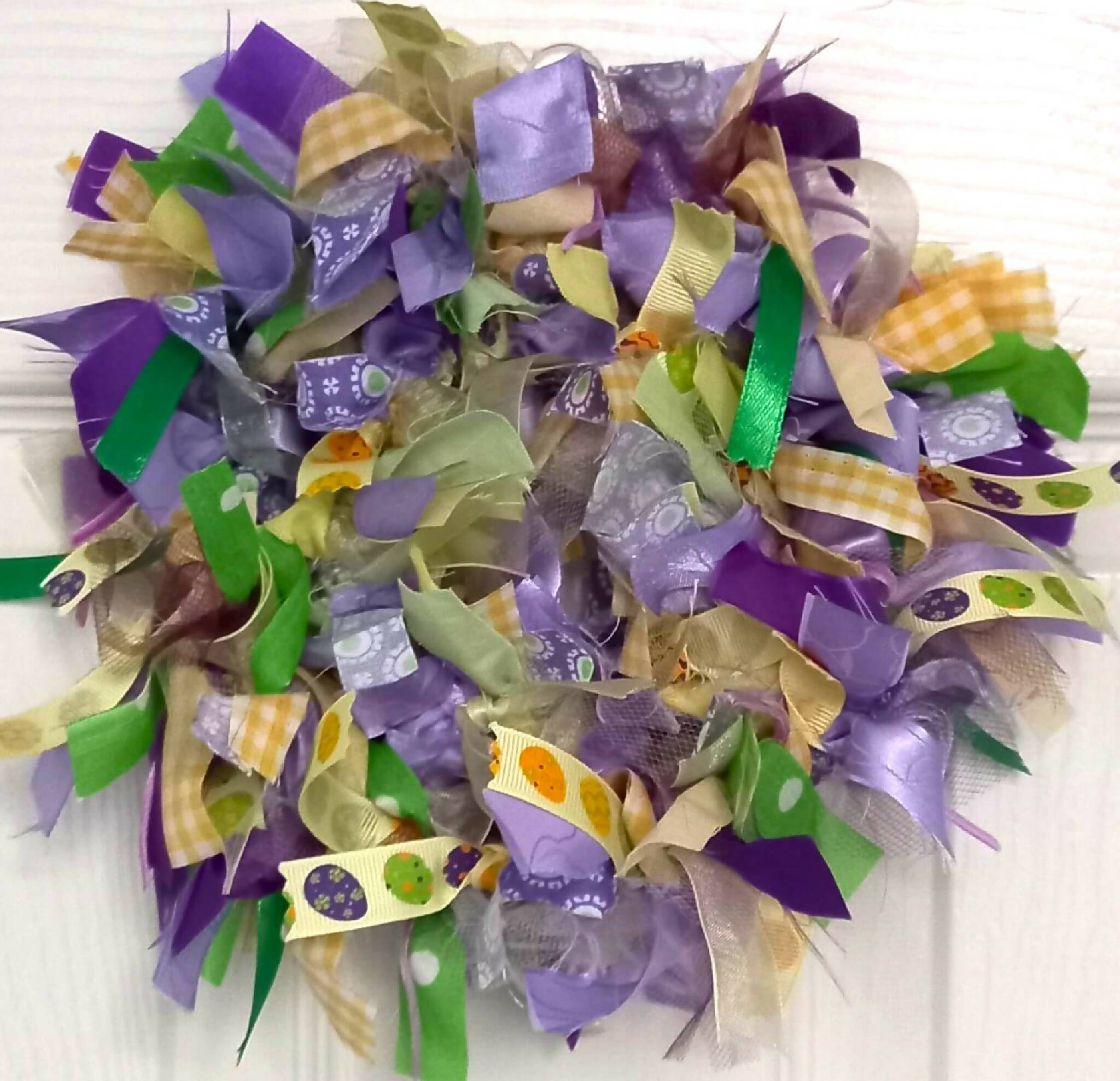 Mini Rag Wreath Kit - Easter Egg Ribbons