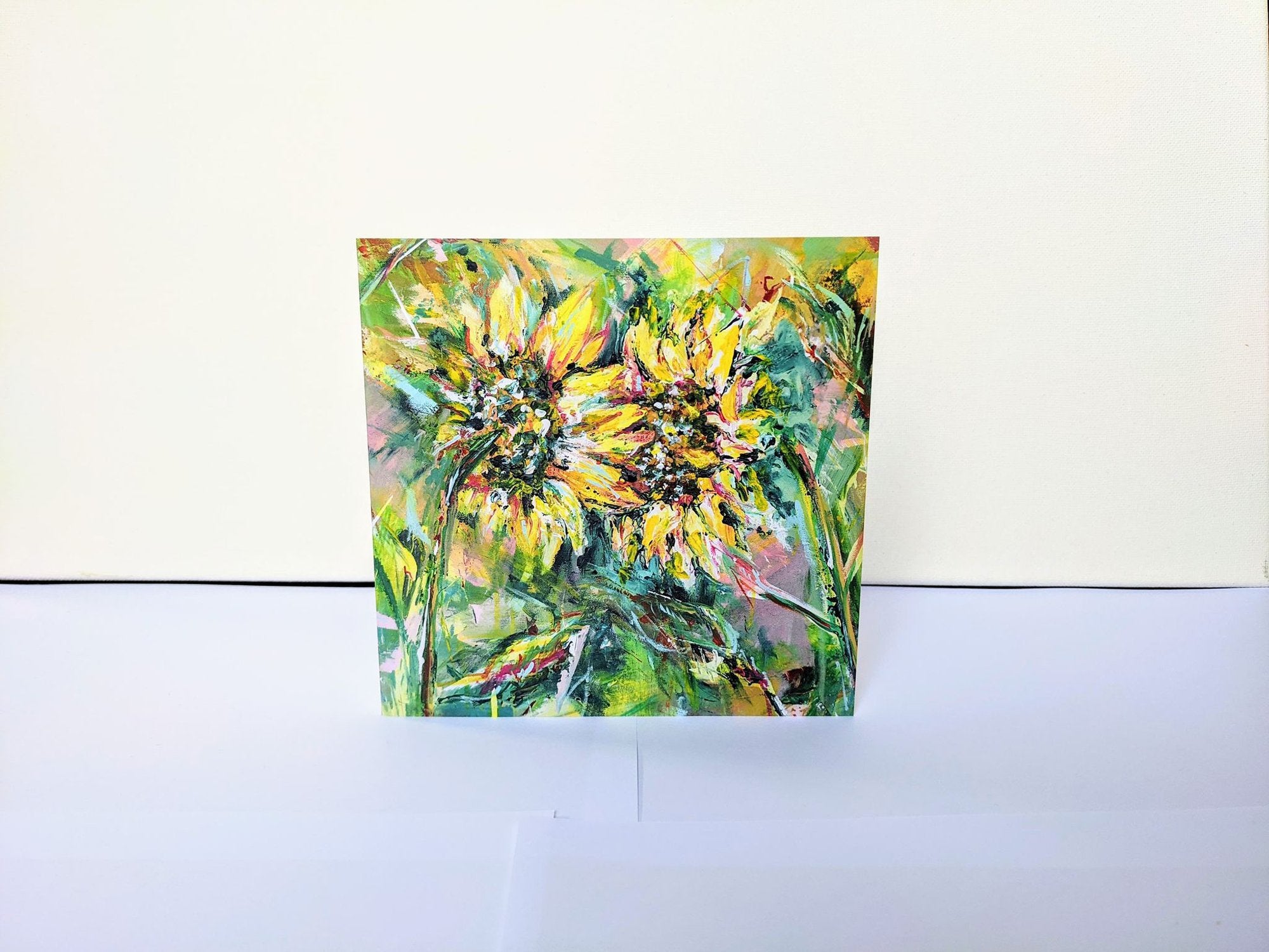 A Couple of Sunflowers Greetings Card