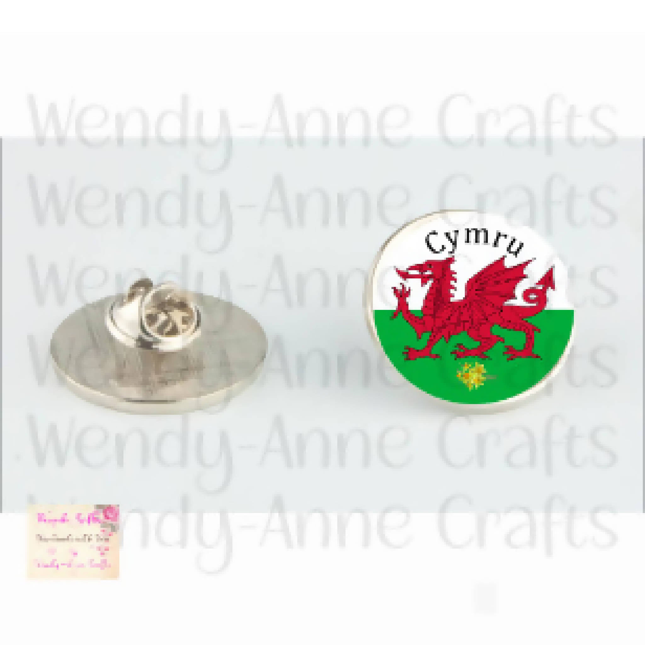 Cymru Welsh flag & Daffodils pin badge