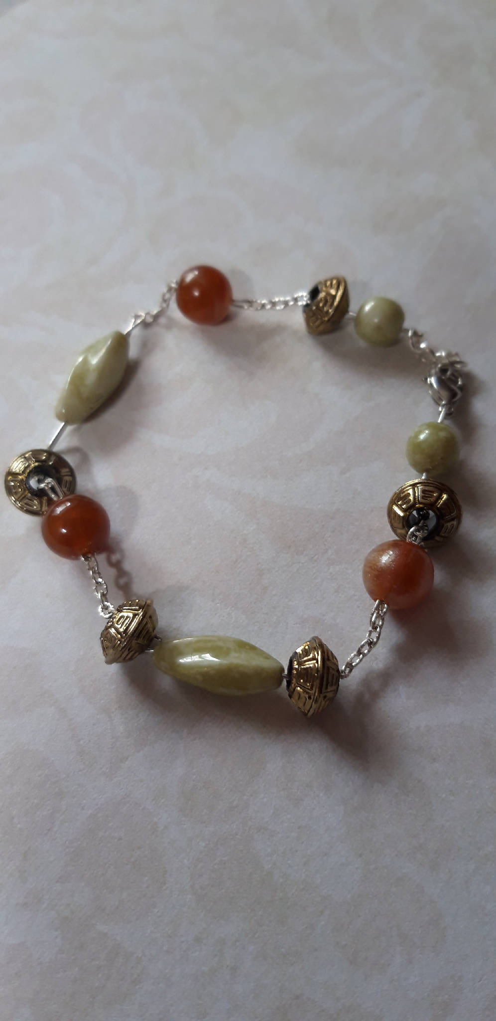 Green bead bracelet