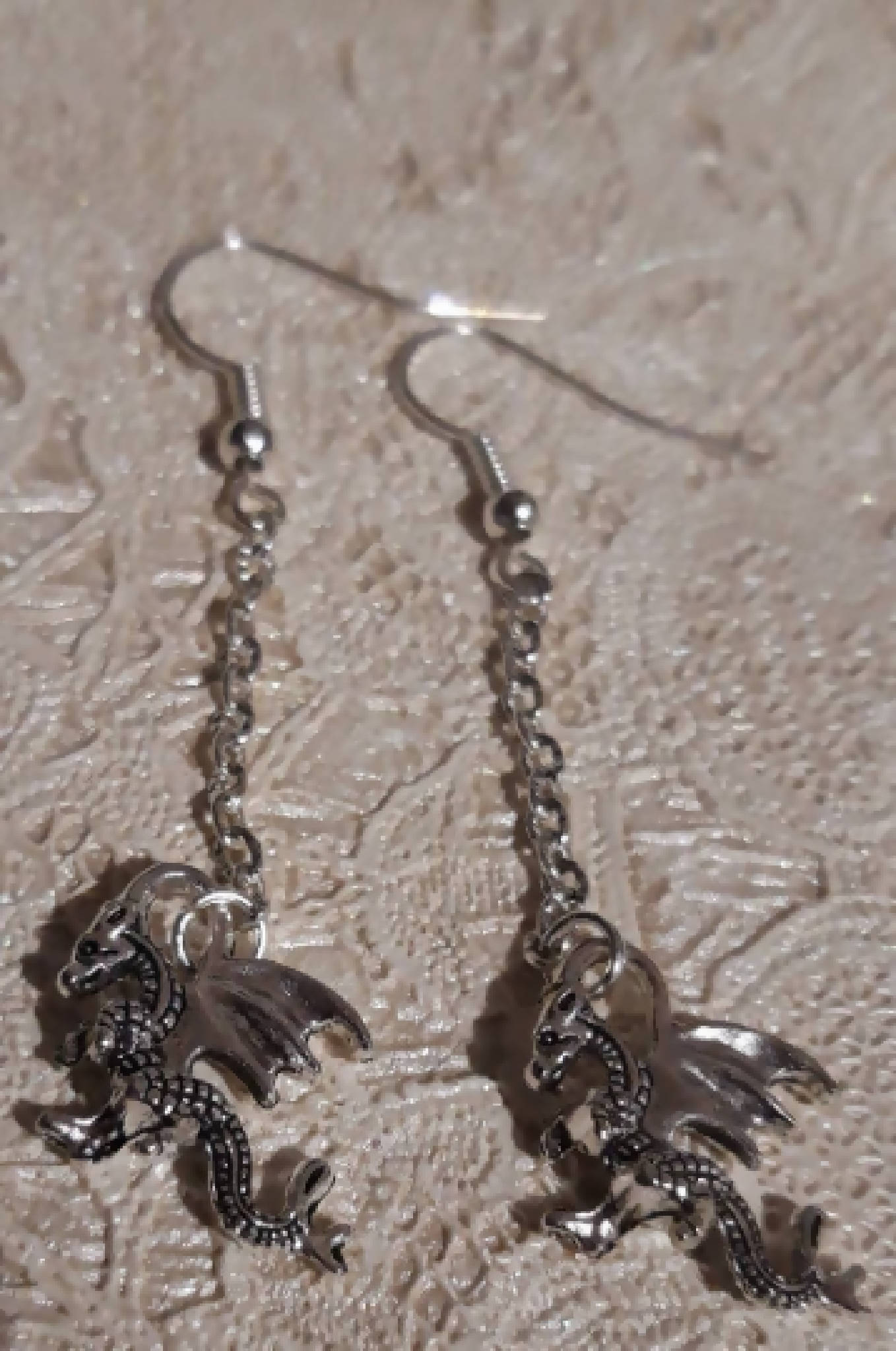 Dangling dragon earrings