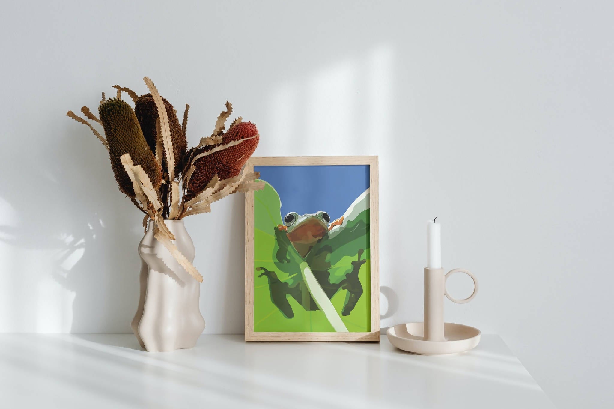 Frog Poster | Digital Art Print | Christmas Gift Idea Illustration