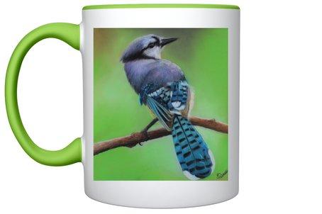 Blue Jay Art Print Mug