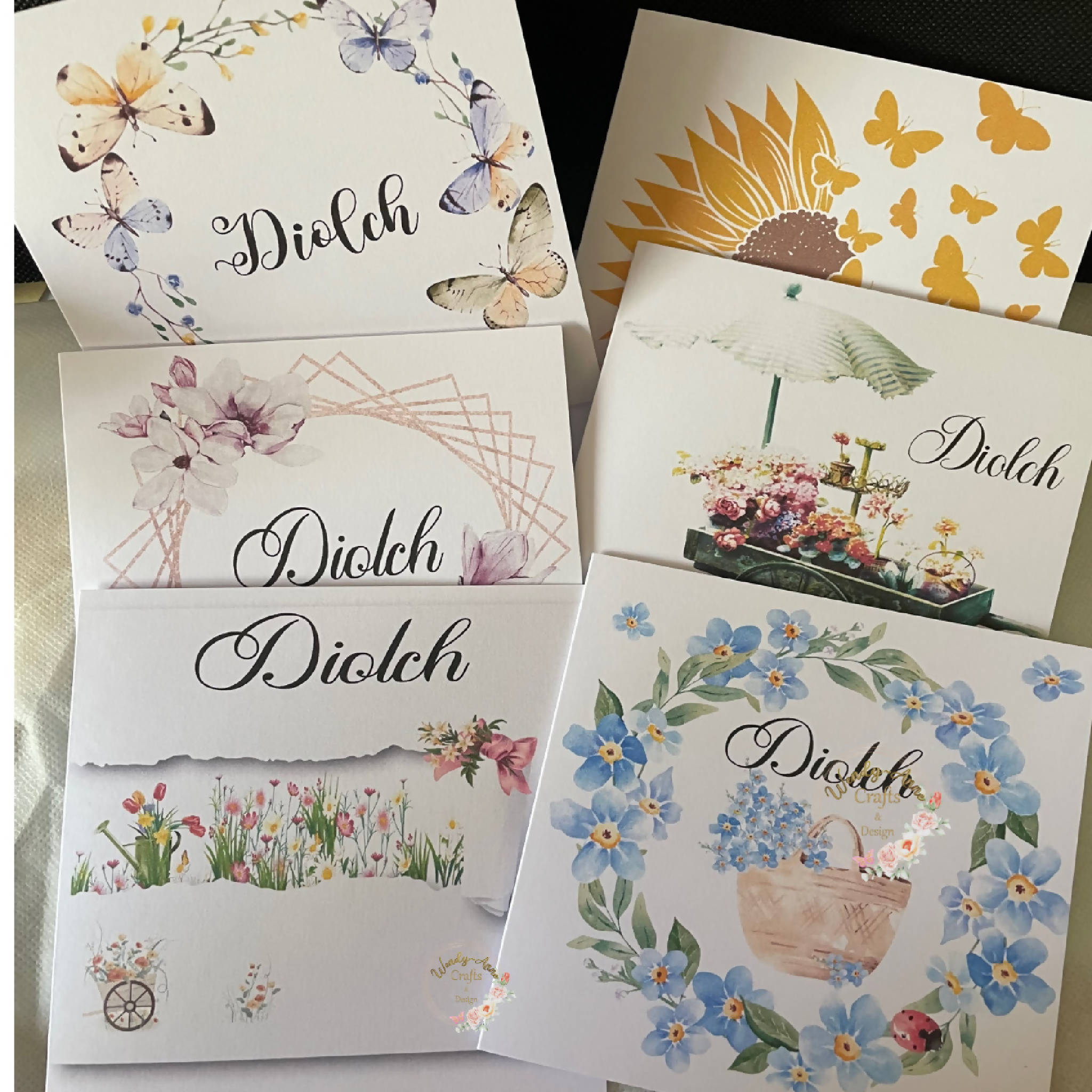 Box of 6 Diolch notecards