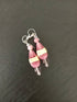 Pink & Silver Teardrop Earrings