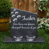 Personalised Black Slate Memorial Headstone On A Plinth With Tea Light Holders