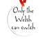 Only the Welsh can Cwtch with Heart Ceramic hanging gift
